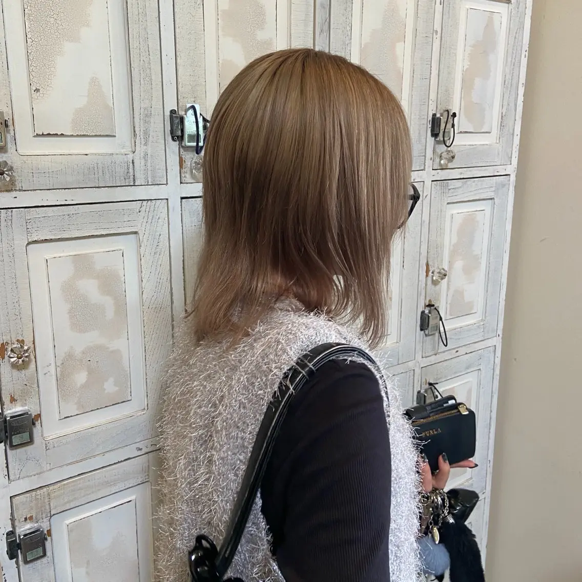 ミディアム カラー ベージュカラー ルプラボウ 沖  大雅のヘアスタイル