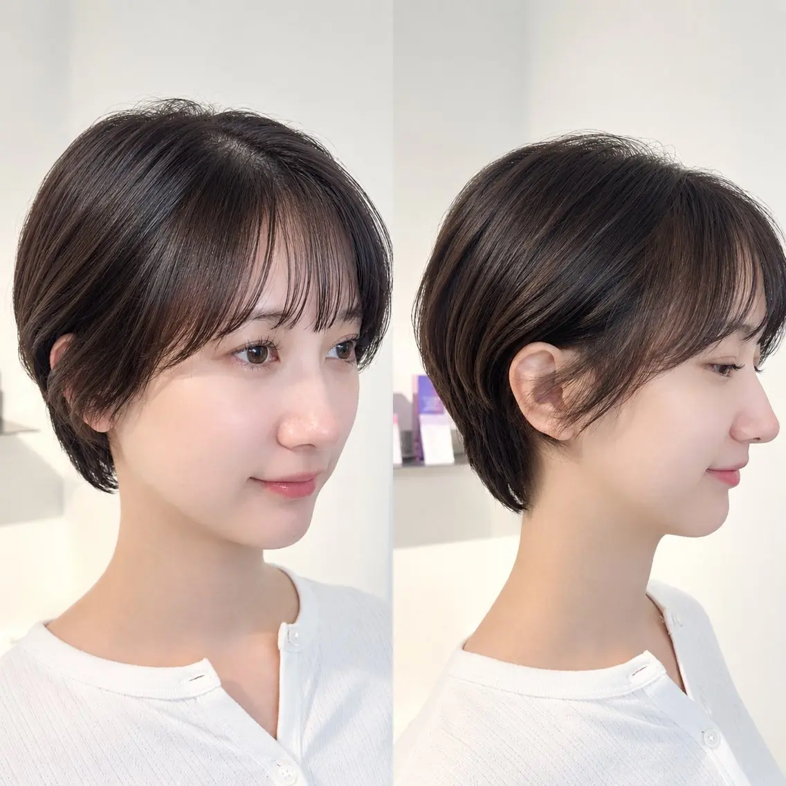 ショート カラー カット ヘアカラー トリートメント 岡野 静華のヘアスタイル