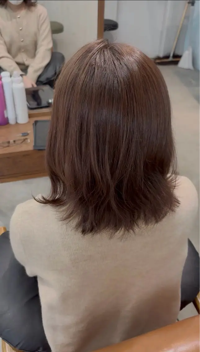 ミディアム カット ヘアカラー トリートメント SONO 【一宮】のヘアスタイル