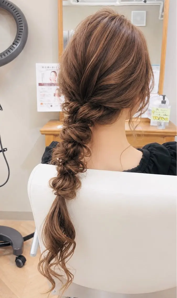 ロング ヘアアレンジ ヘアセット resort 嵯峨店 永井のヘアスタイル