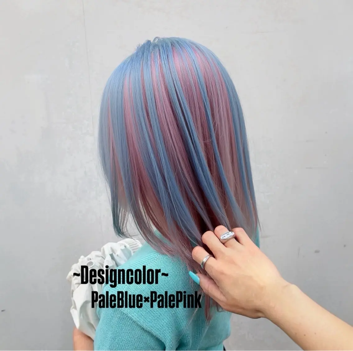 ミディアム カラー ブルーカラー デザインカラー ピンクカラー ヘアカラー 新宿/艶髪ハイトーン KEIKO🩷のヘアスタイル