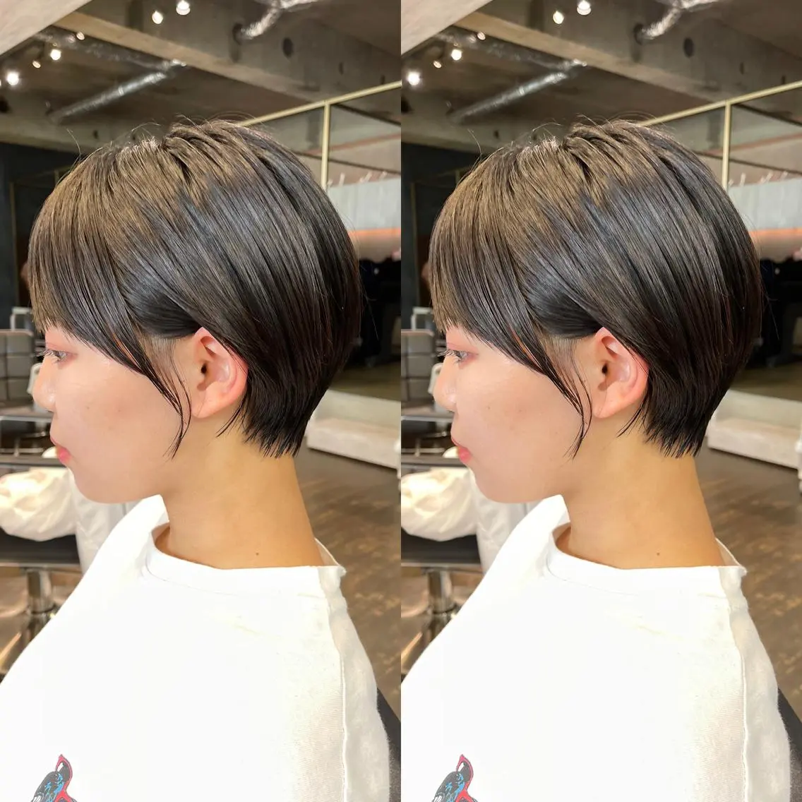 ショート レイヤー特化/小顔顔 周り/セノ/表参道のヘアスタイル