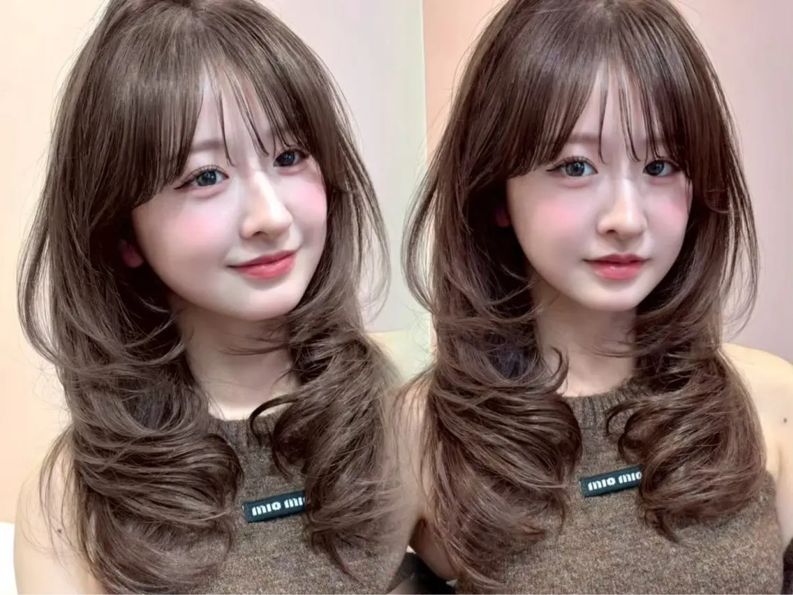 ミディアム レイヤー/ ダブルカラーセナ🎀のヘアスタイル