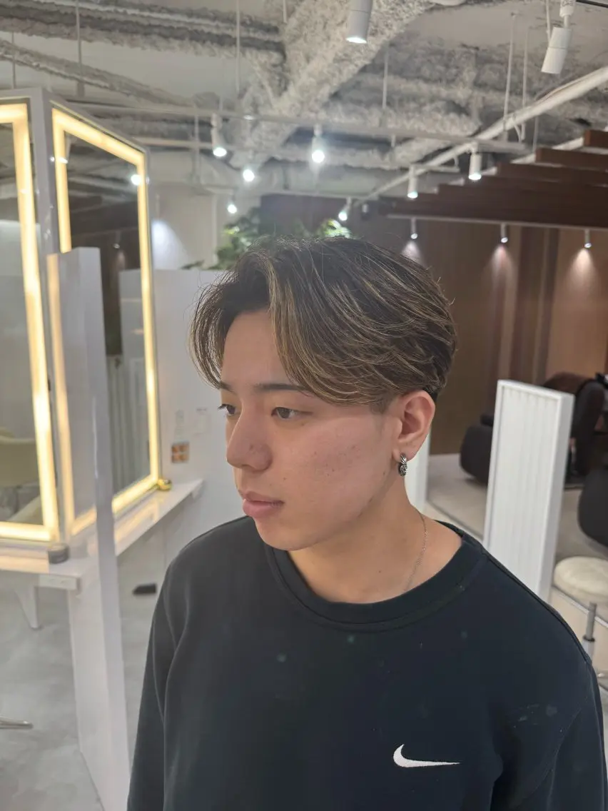 カラー メンズ 山下 光太郎のヘアスタイル