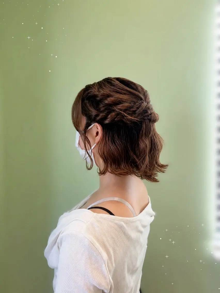 ショート ボブ 浴衣 ヘアセット 横浜/カラーモデル/ ヘアセット/さな🎀のヘアスタイル
