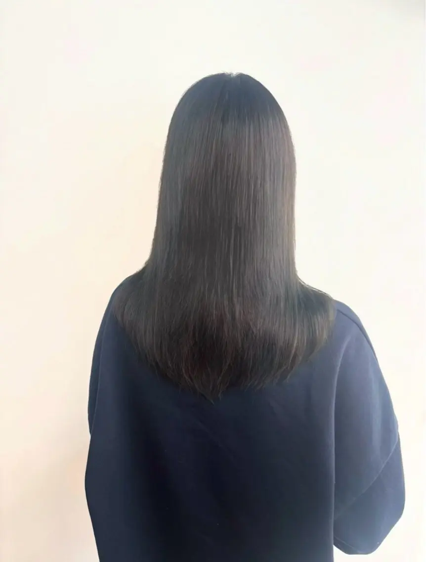 ロング パーマ 縮毛矯正 ストレートパーマ カット 縮毛矯正 トリートメント よしなり あみのヘアスタイル