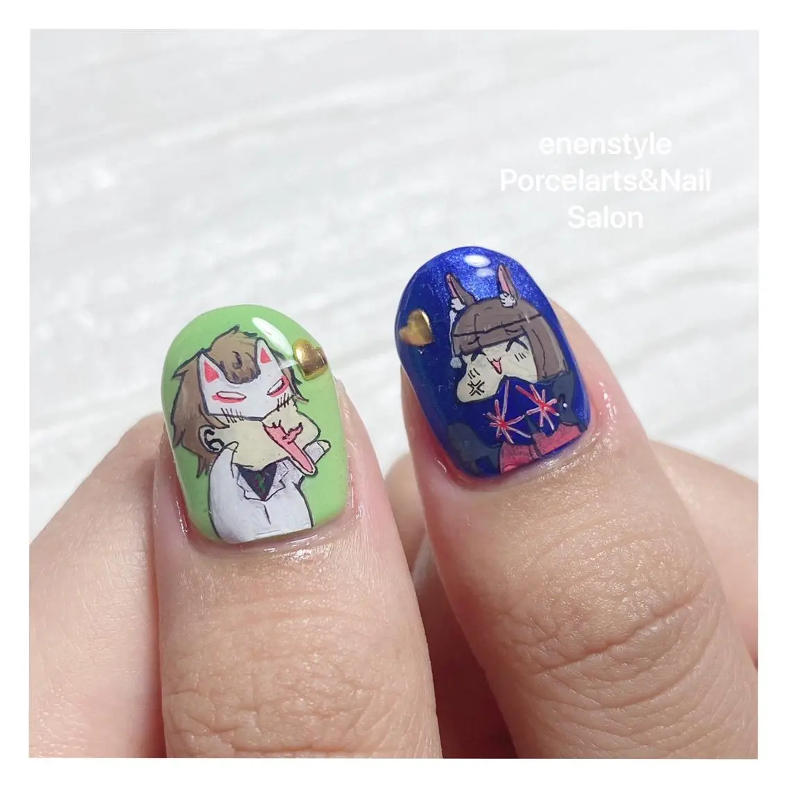 ミディアム ネイル 🐾enen style 🐾のネイルデザイン