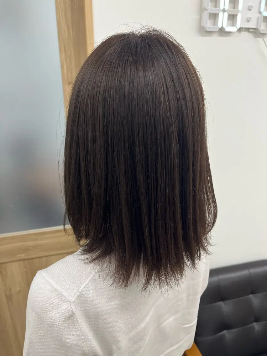 ミディアム カラー ベージュカラー フォギーベージュ カット ヘアカラー トリートメント 🫧ぷる艶カラー🫧 Yuubi🦩のヘアスタイル