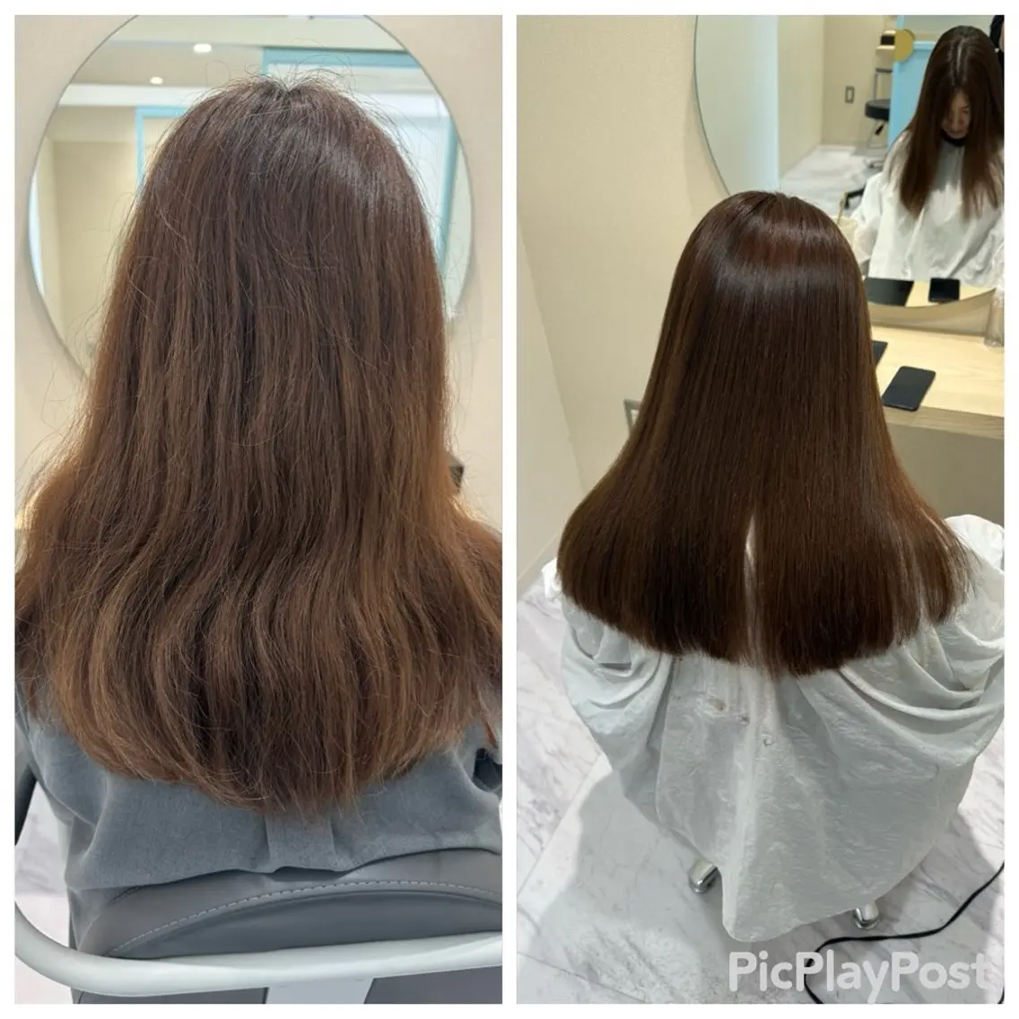 セミロング カット 縮毛矯正 トリートメント 丹野 圭太のヘアスタイル