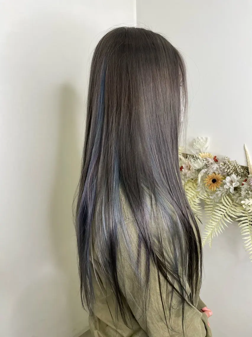 ロング カラー 透明感カラー エクステ 尾崎 弘和のヘアスタイル
