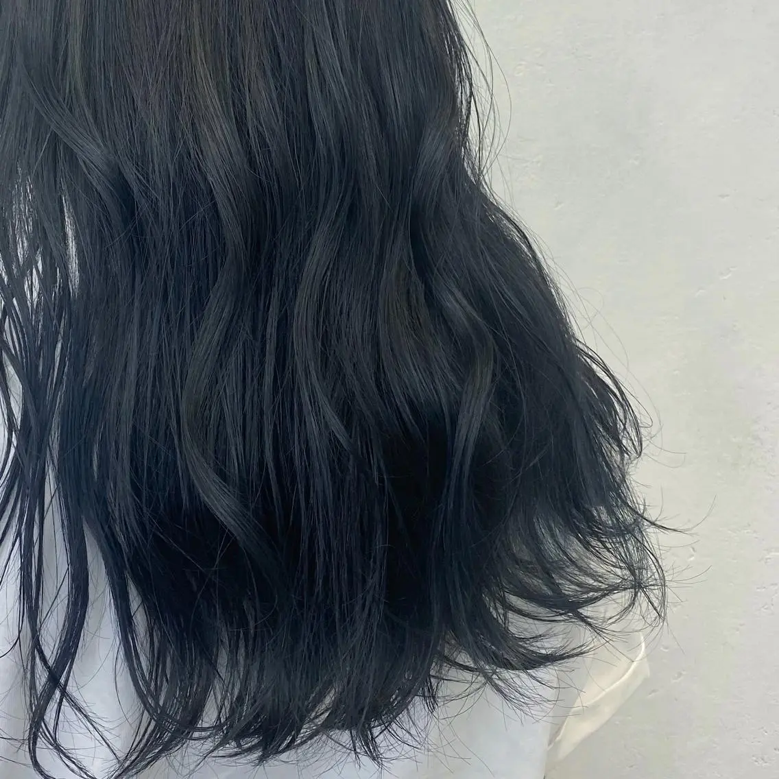 ロング カラー 黒髪 ブルーカラー ブルーブラック 🌈透明感カラー ✨松田龍也🌈のヘアスタイル