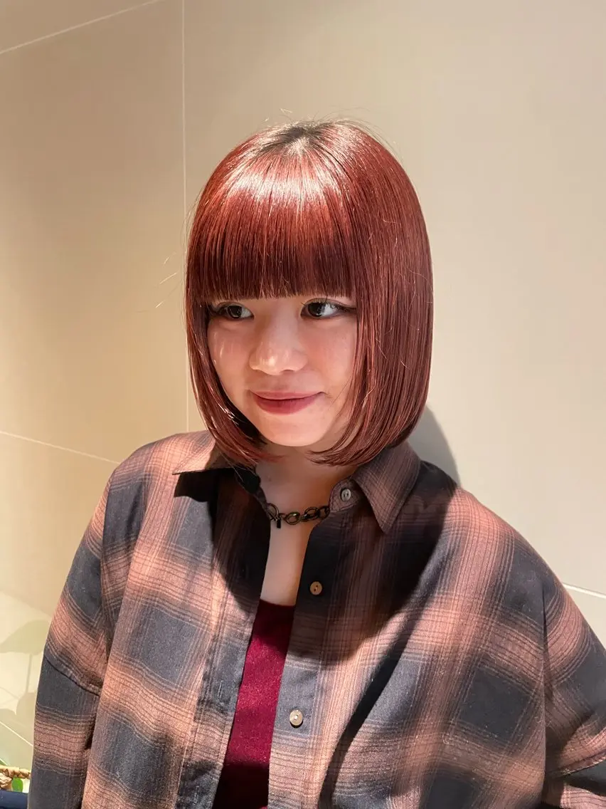 ミディアム トリートメント カット レイヤー/縮毛矯正 🪄chihiroのヘアスタイル