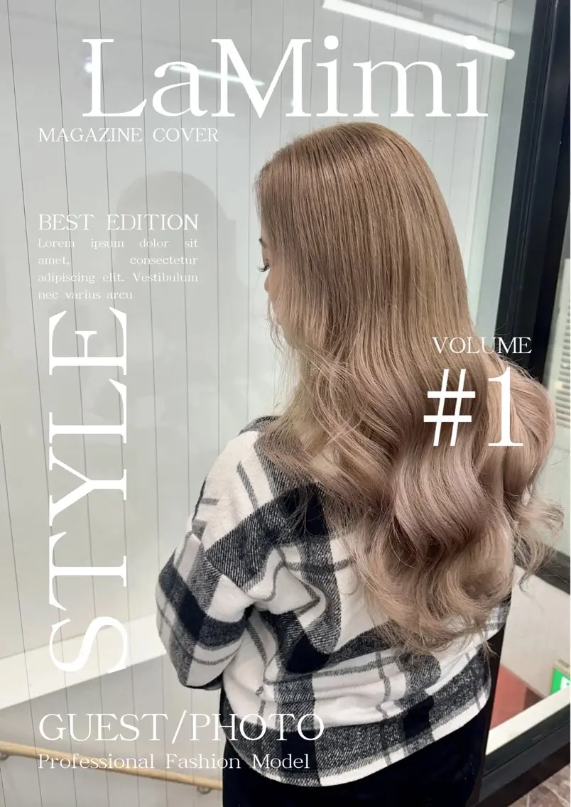 ロング カラー バレイヤージュ ミストバング ブリーチ 透明感カラー ダブルカラー La Mimiのヘアスタイル