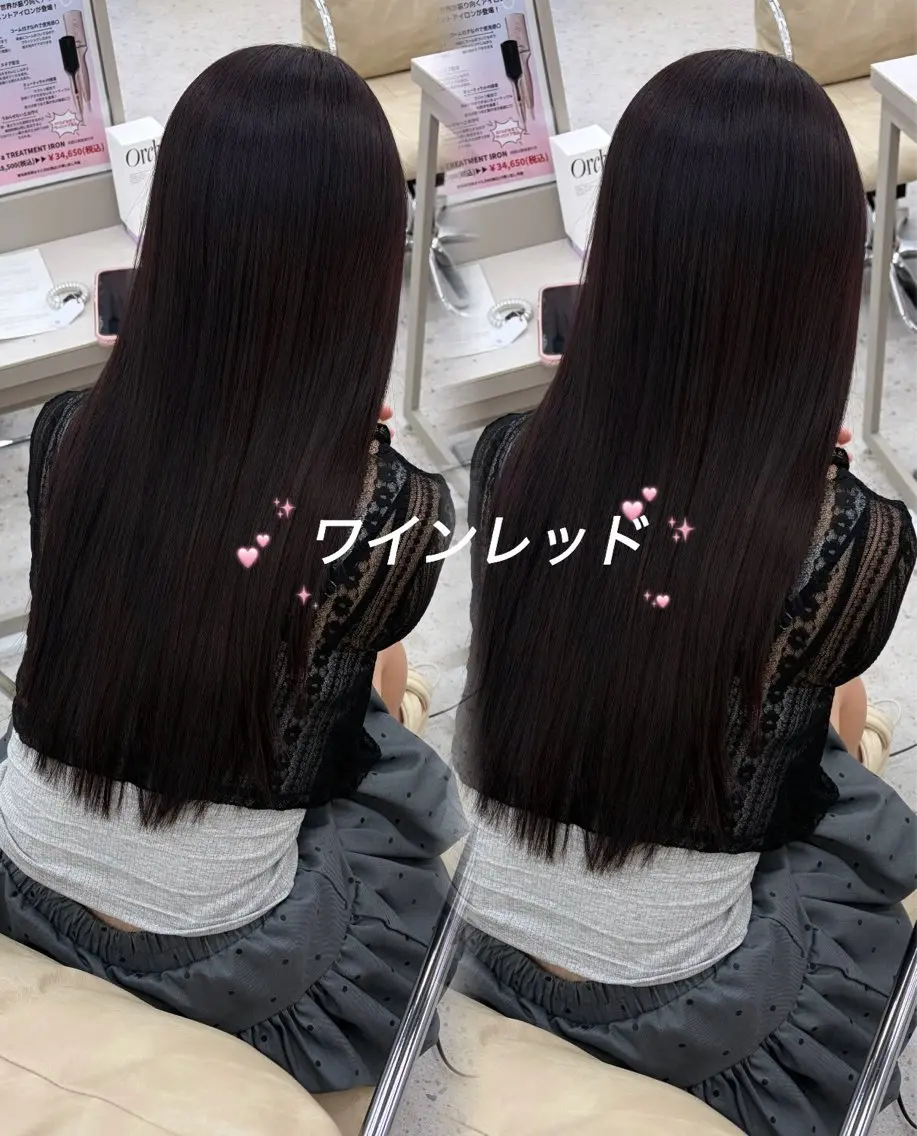 カラー レッドカラー ヘアカラー トリートメント COCO_kaho カラー/髪質改善のヘアスタイル