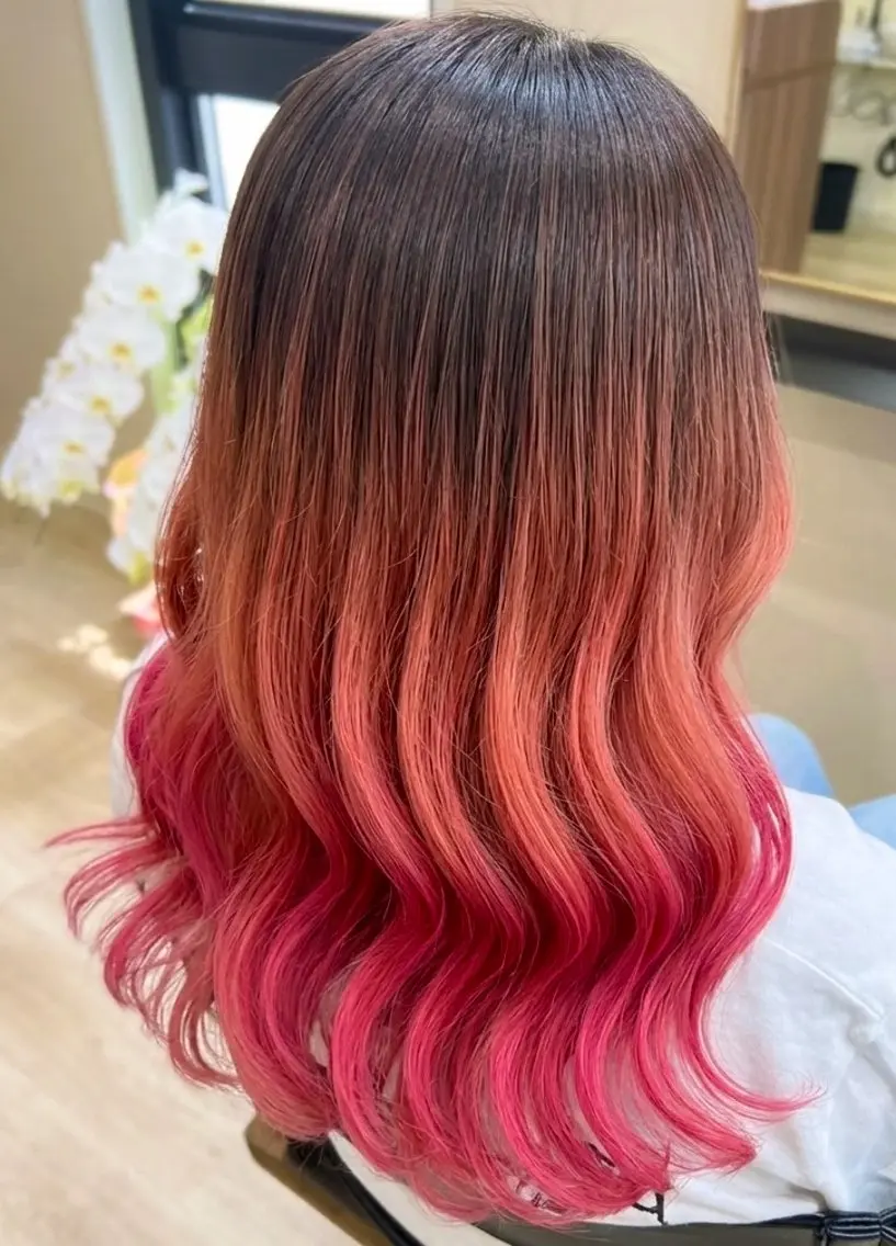 ロング カラー カット ヘアカラー 加藤 諒のヘアスタイル