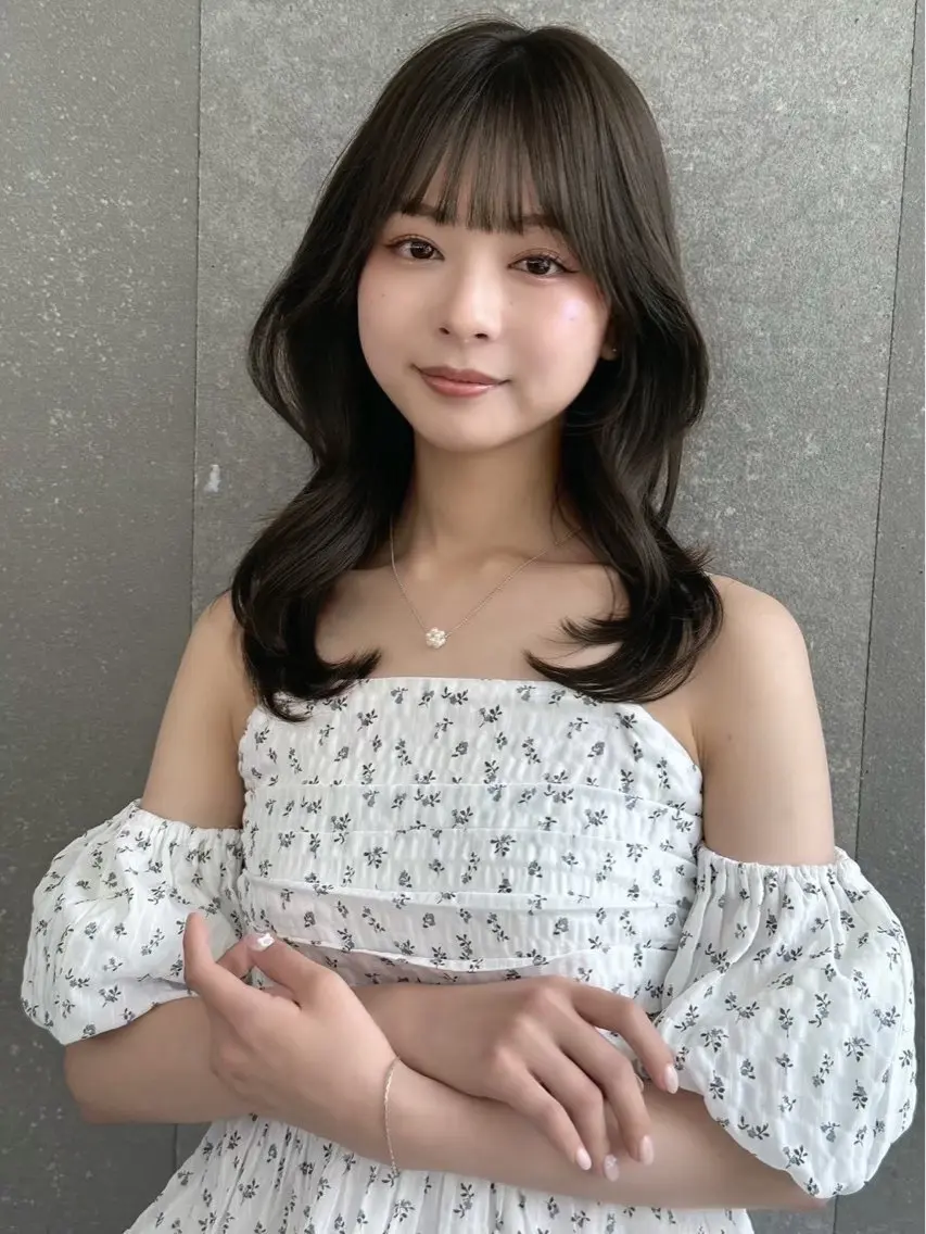 セミロング カット ヘアカラー さくら/縮毛矯正 レイヤー/🖤のヘアスタイル