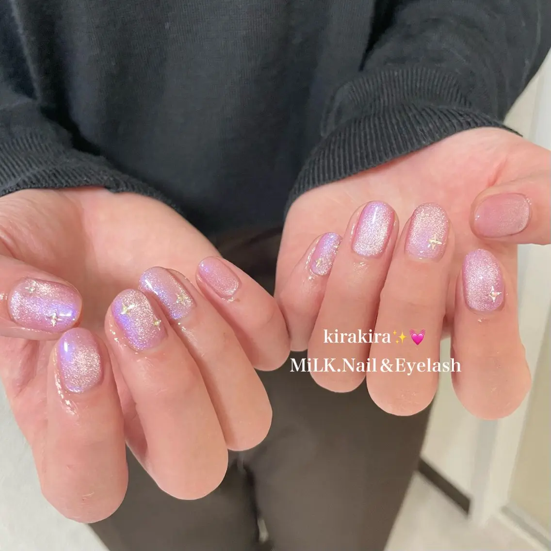 ネイル シンプルネイル ハンドネイル MiLK. wakaのマツエク・マツパデザイン