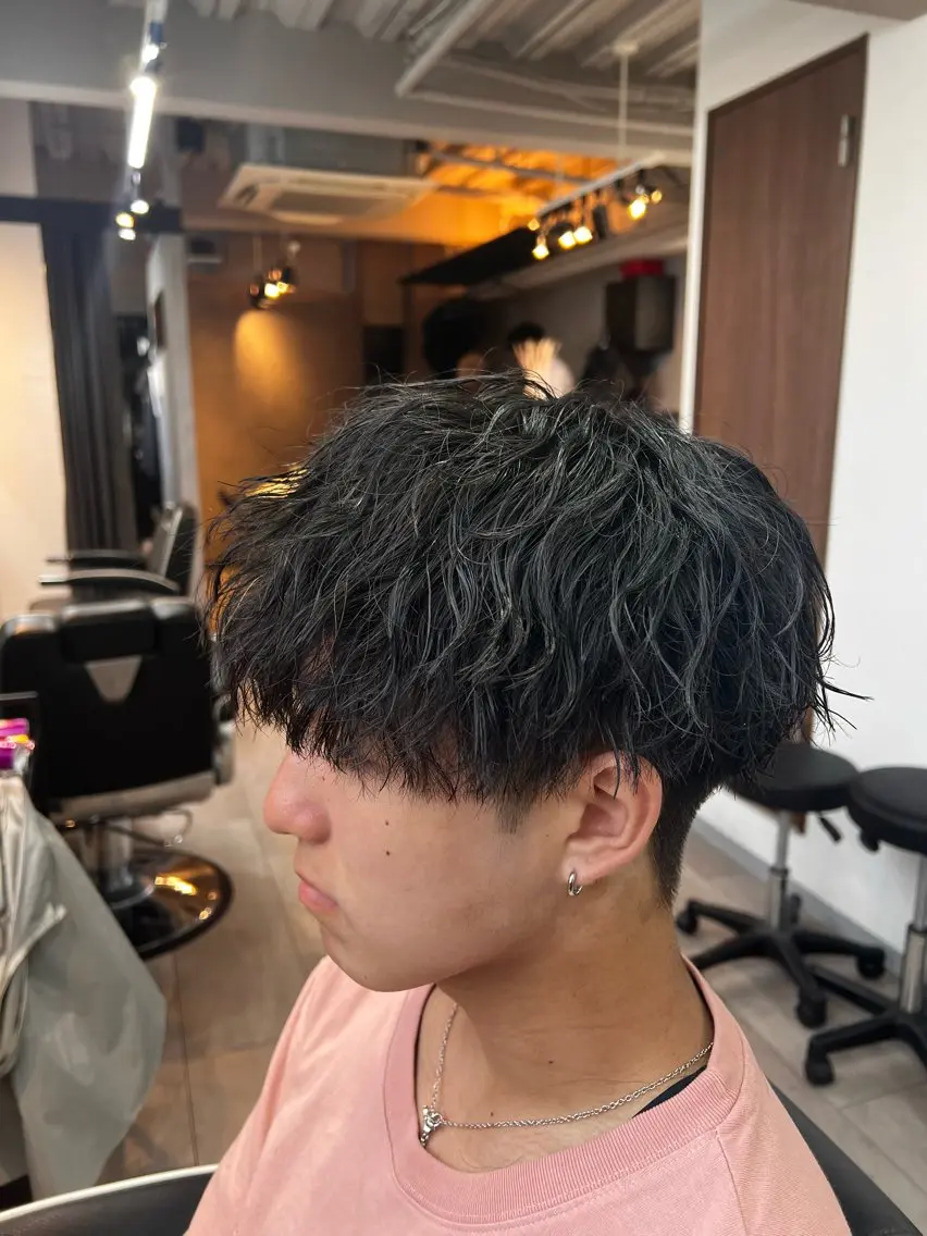 ショート カット パーマ メンズカット、パーマ 特化🔥🌊瀬川竜生のヘアスタイル