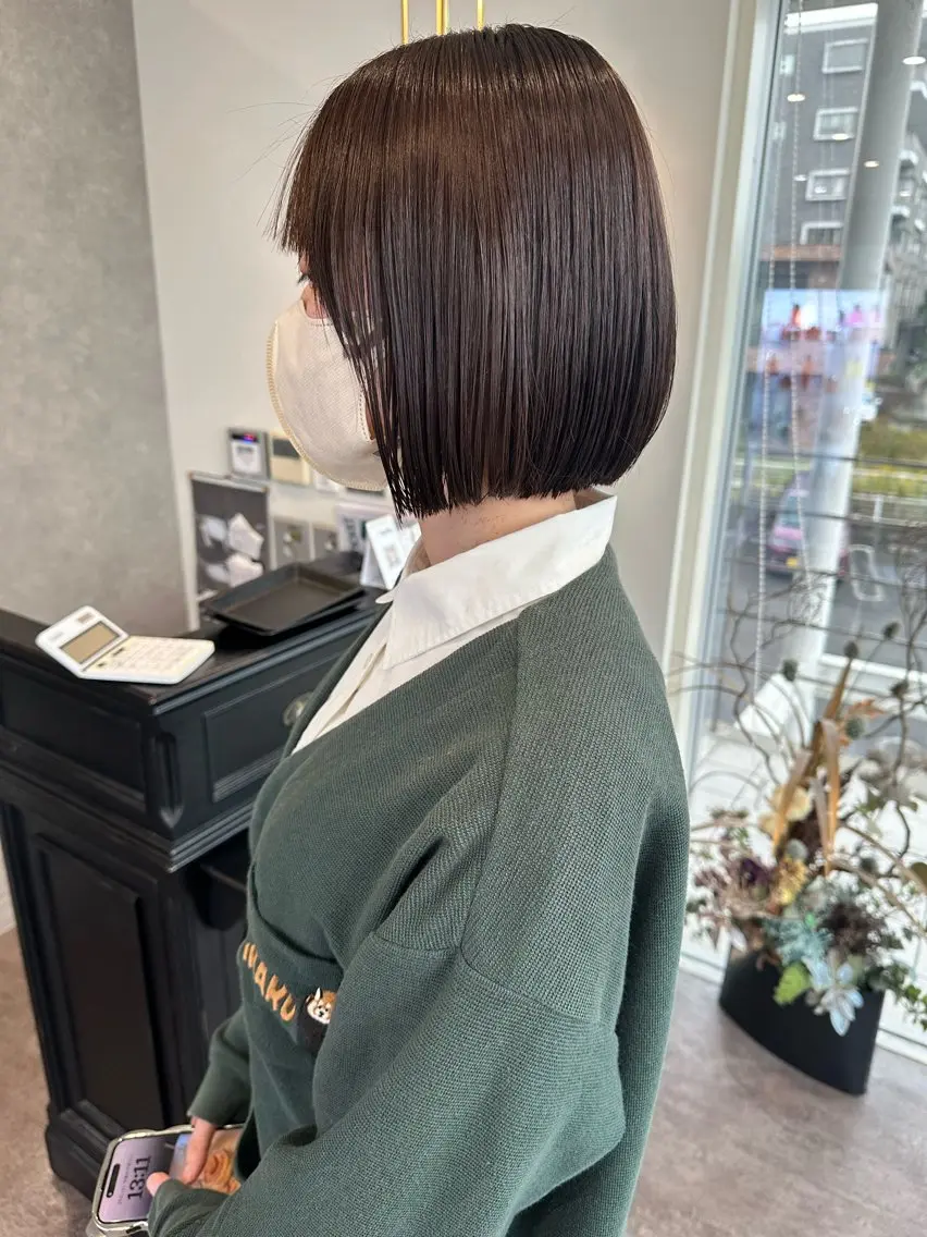ショート 縮毛矯正 カノエ小串店 /スタッフモデルのヘアスタイル