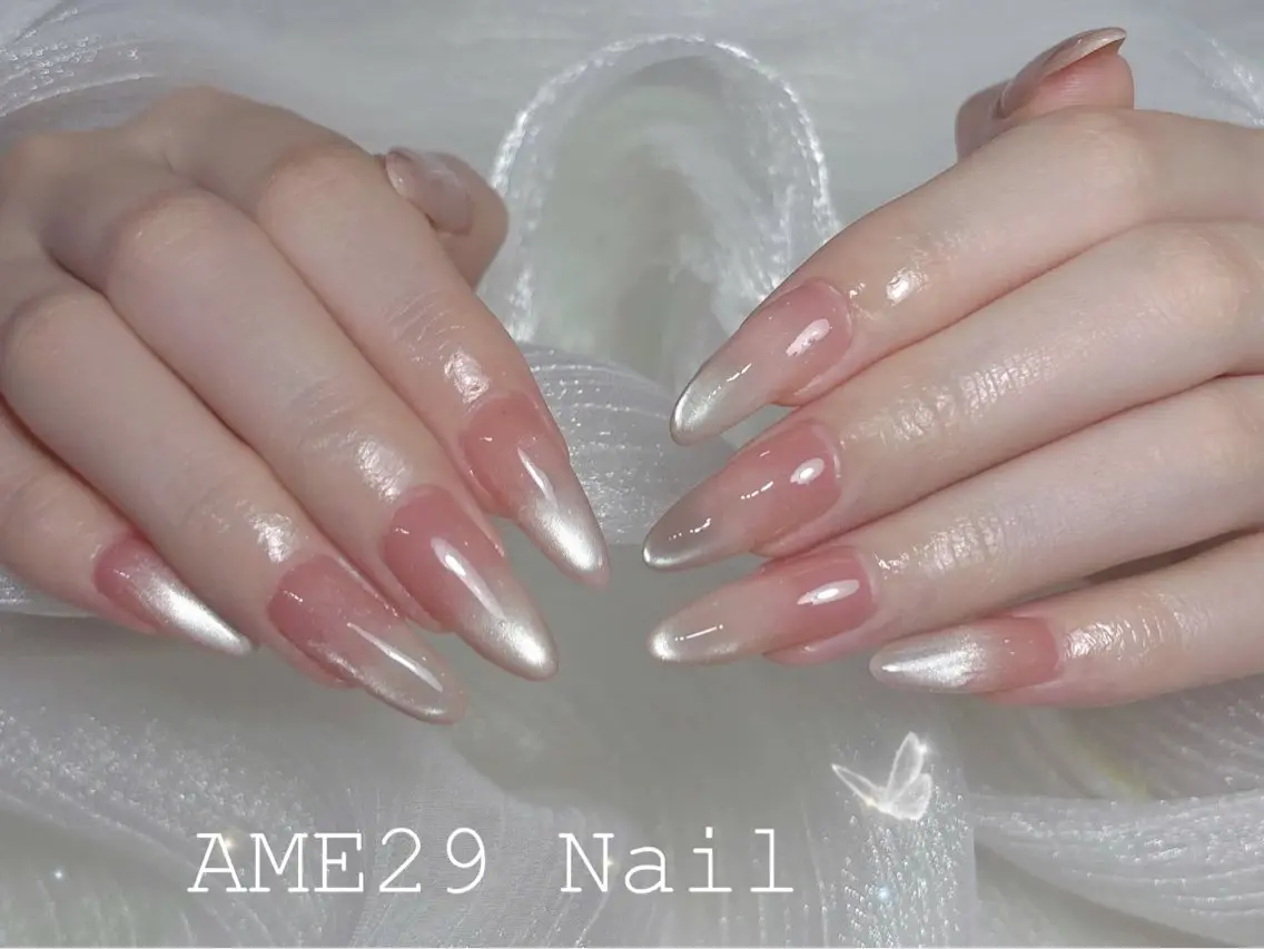 ネイル アートネイル ジェルネイル グラデーション ラメ(グリッター) マグネットネイル AME29 Nail ネイルサロンのネイルデザイン