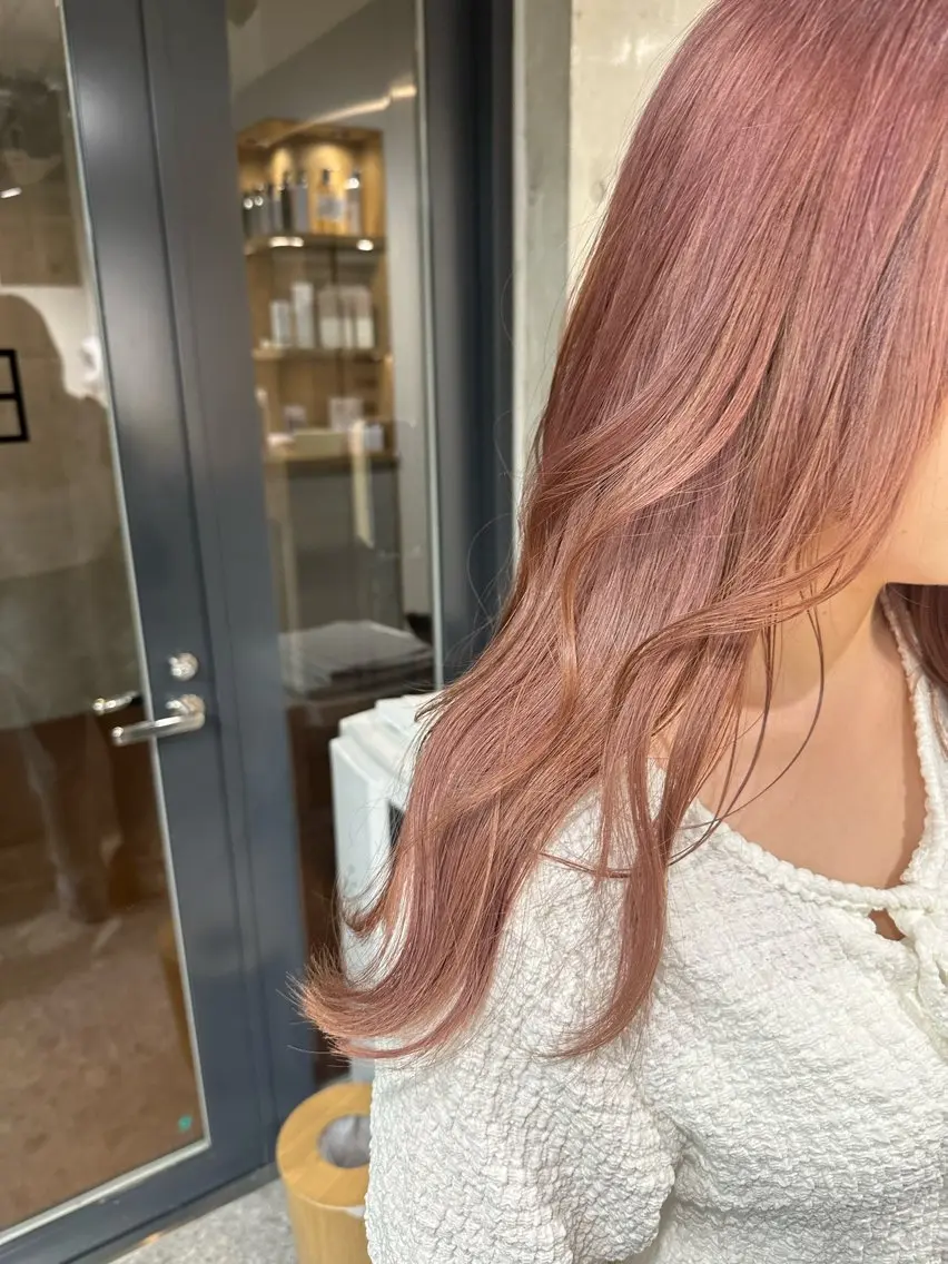 ミディアム ヘアカラー ︎🤎W color MIYU‎🤎のヘアスタイル