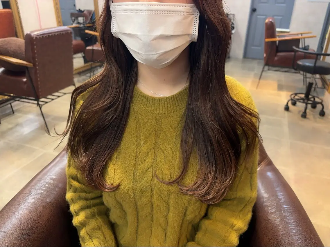 ロング カラー 【aini天王寺】 𝐚𝐢𝐫𝐢✂︎のヘアスタイル