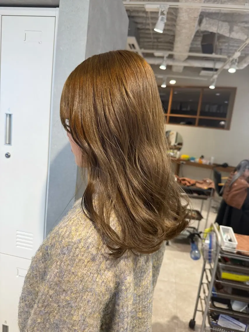 カラー ブリーチ ダブルカラー ブリーチなしカラー カット ヘアカラー トリートメント 🎀夏秋/レイヤー/ 透明感カラー🎀のヘアスタイル