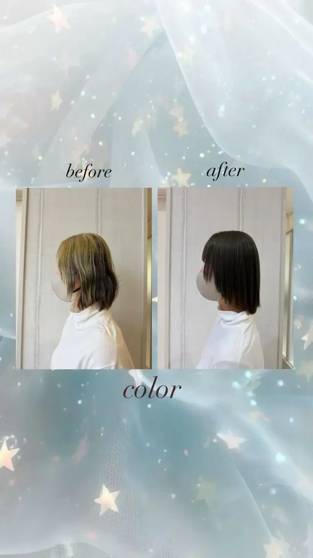 ショート カラー ワダ モエナのヘアスタイル