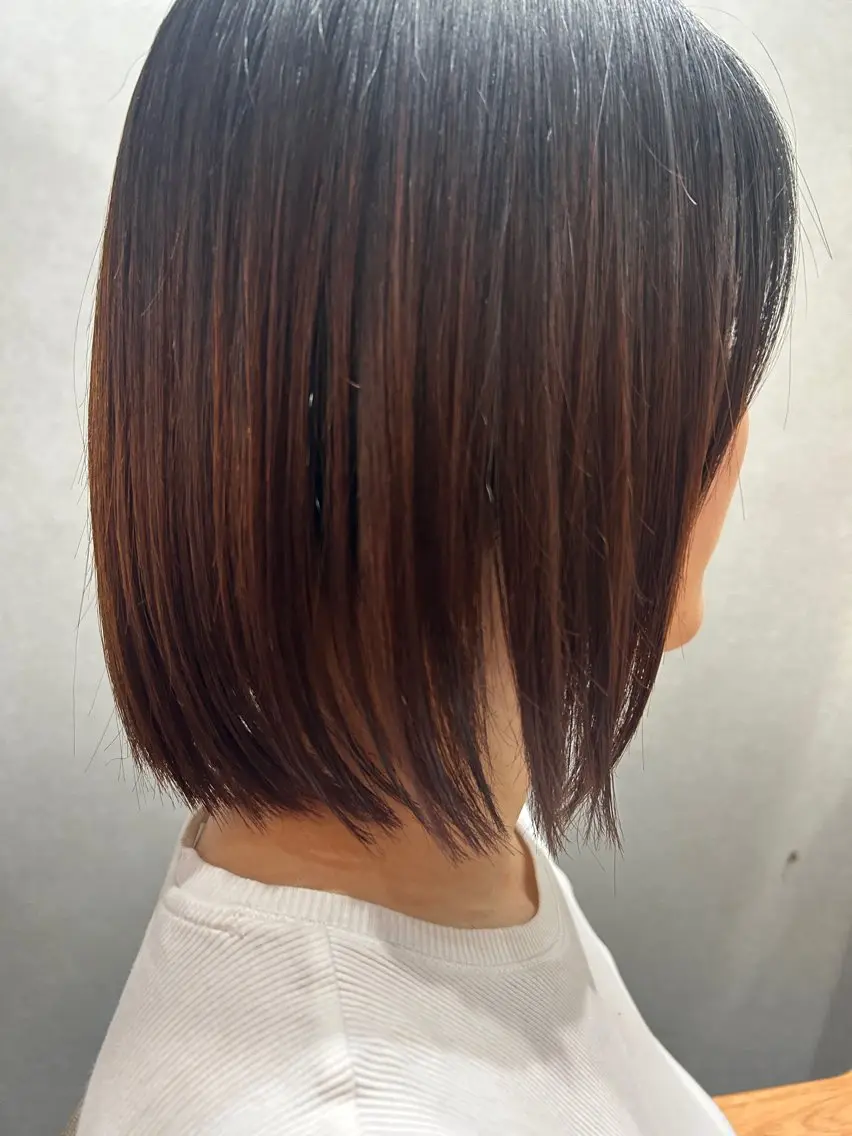ミディアム カラー カット ヘアカラー ヘアセット 久木原 ゆりのヘアスタイル