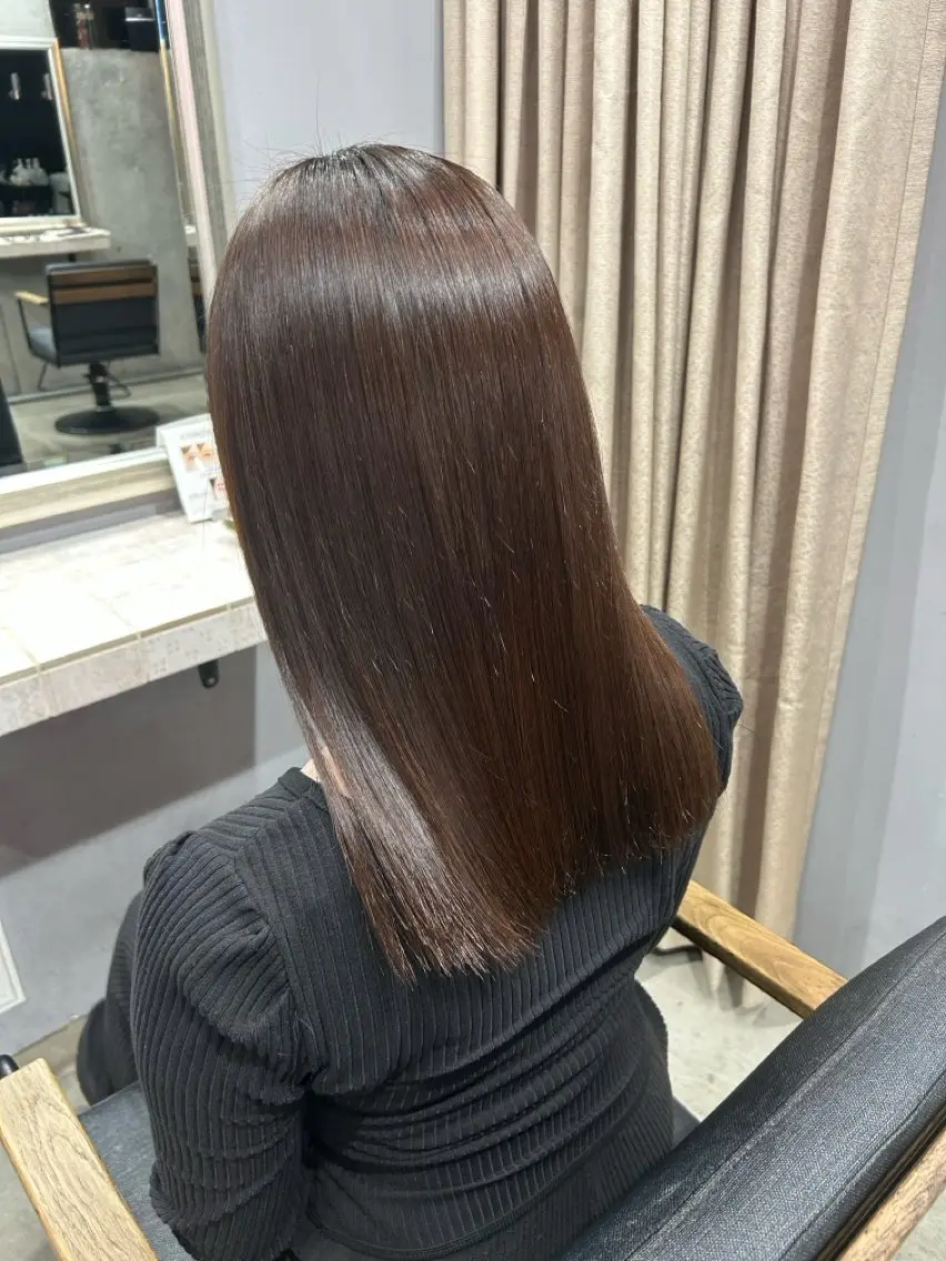 セミロング カラー ヘアカラー 白髪染めモデル 募集🤍ྀི麗央のヘアスタイル