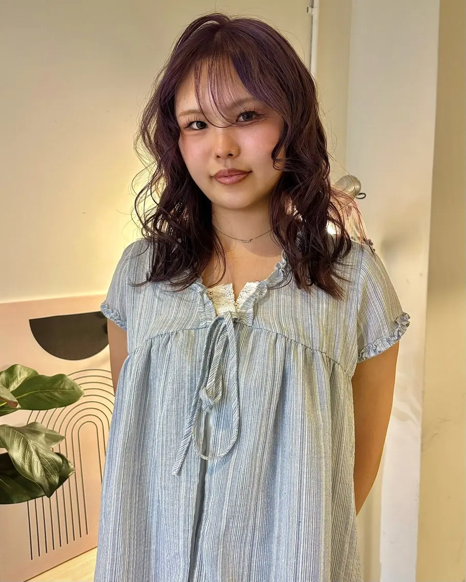 セミロング カラー ヘアカラー ナナ 福岡美容室のヘアスタイル