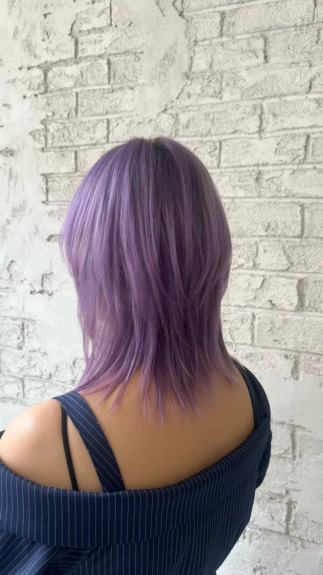 ミディアム カット ヘアカラー トリートメント 艶髪ブリーチカラー 💗manaka💗のヘアスタイル