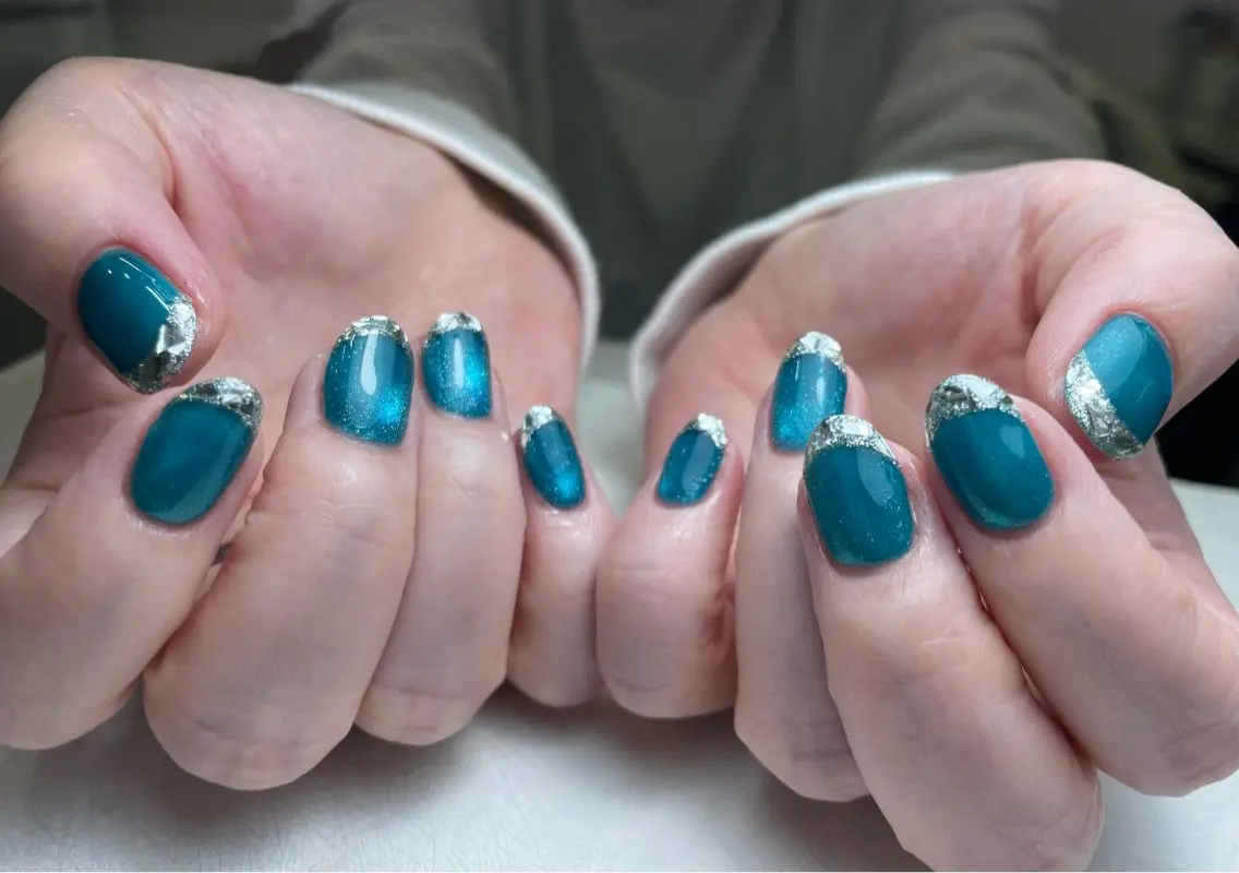ネイル アートネイル 長さ出し フレンチネイル ジェルネイル ガーリー 中野駅から2分 MEO NAILのネイルデザイン