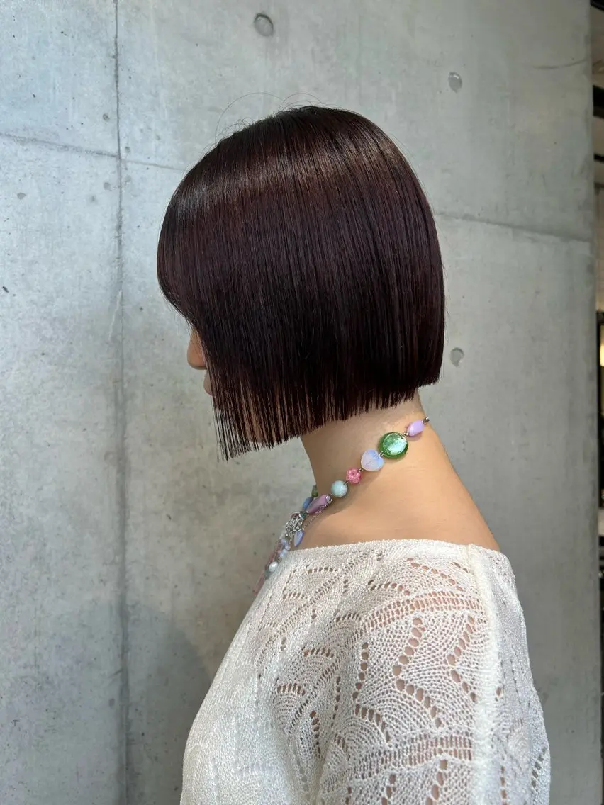 ショート カラー ヘアアレンジ カット ヘアカラー トリートメント ボブ艶モテカラー🫧 カリンのヘアスタイル