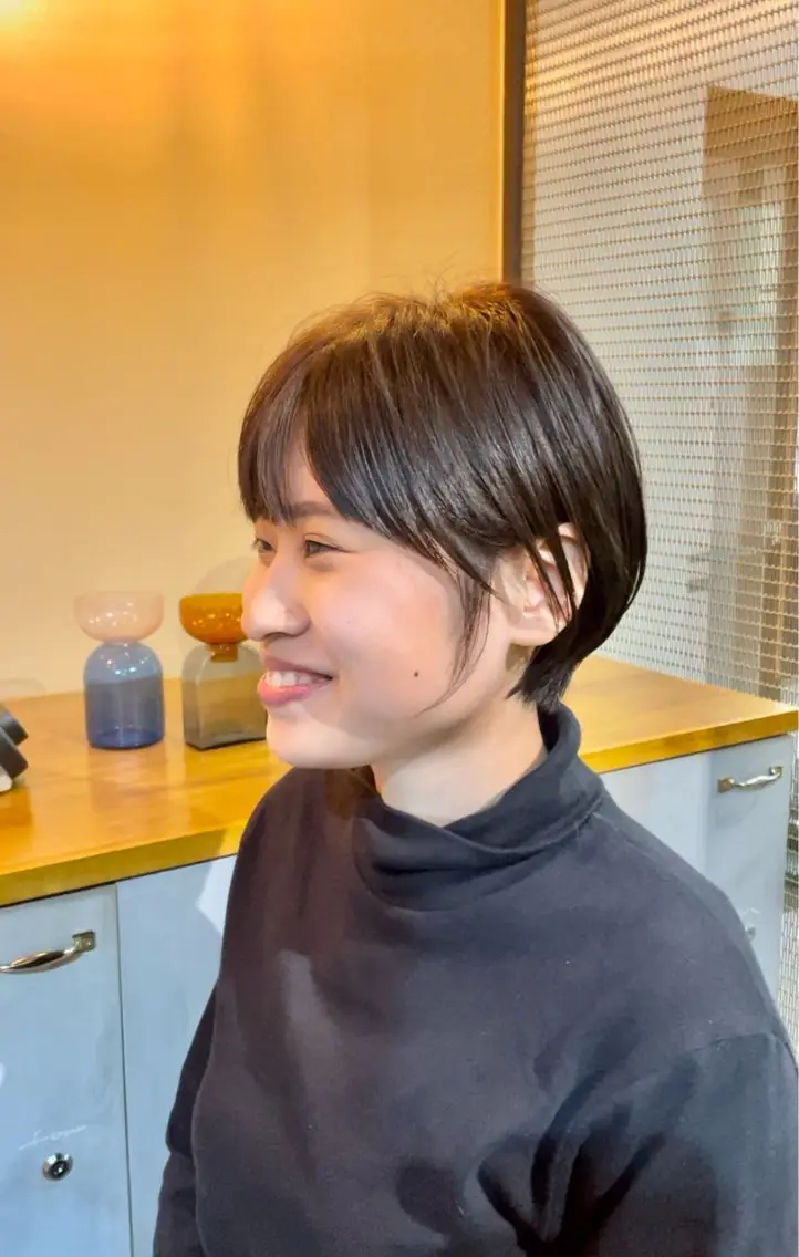 ショート カラー カット ヘアカラー トリートメント 韓国/レイヤーカット 顔周り/廣瀬達哉のヘアスタイル