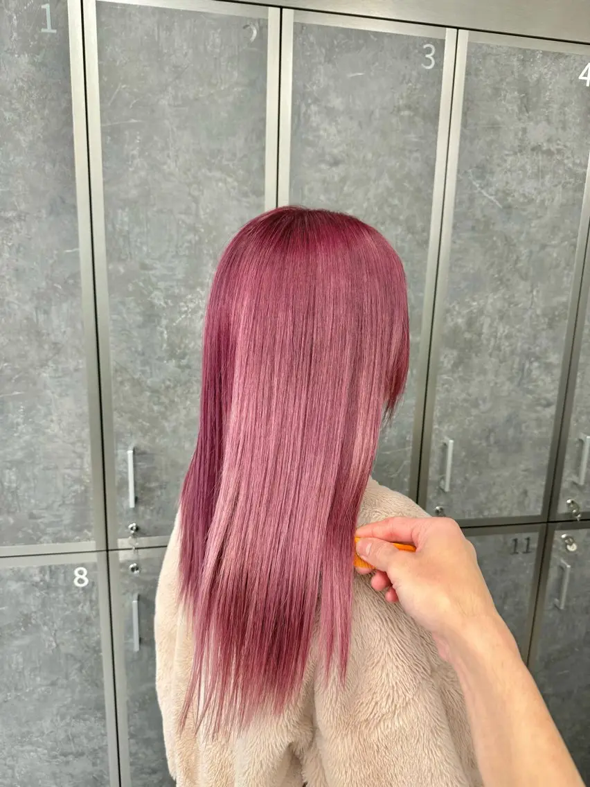 セミロング カラー ピンクカラー 髪質改善 トリートメント ヘアカラー トリートメント 大人女性の救世主🙌 鶴見/大勝拓真のヘアスタイル