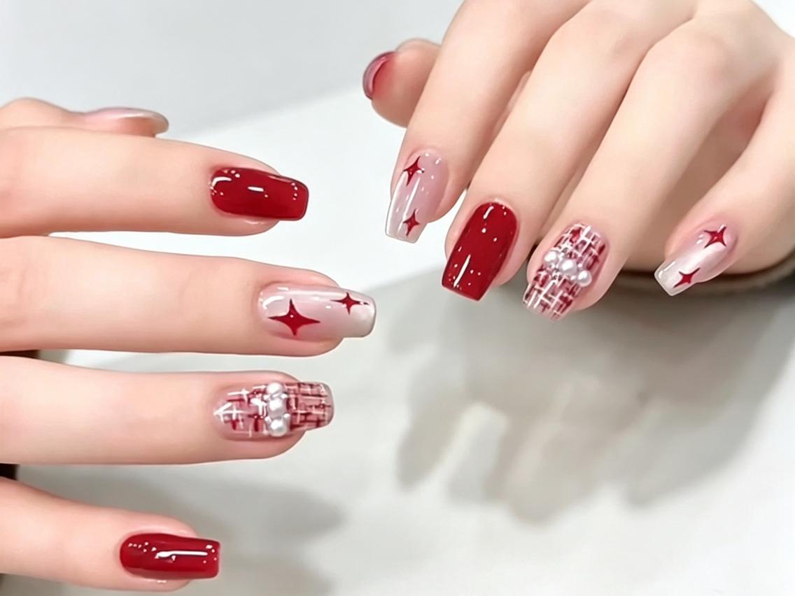 ネイル メンズ メンズ韓国風 べっ甲ネイル ボルドー ブラウン チークネイル ハンドネイル ハンドケア NEW NAIL KaKa❤️🔥のネイルデザイン