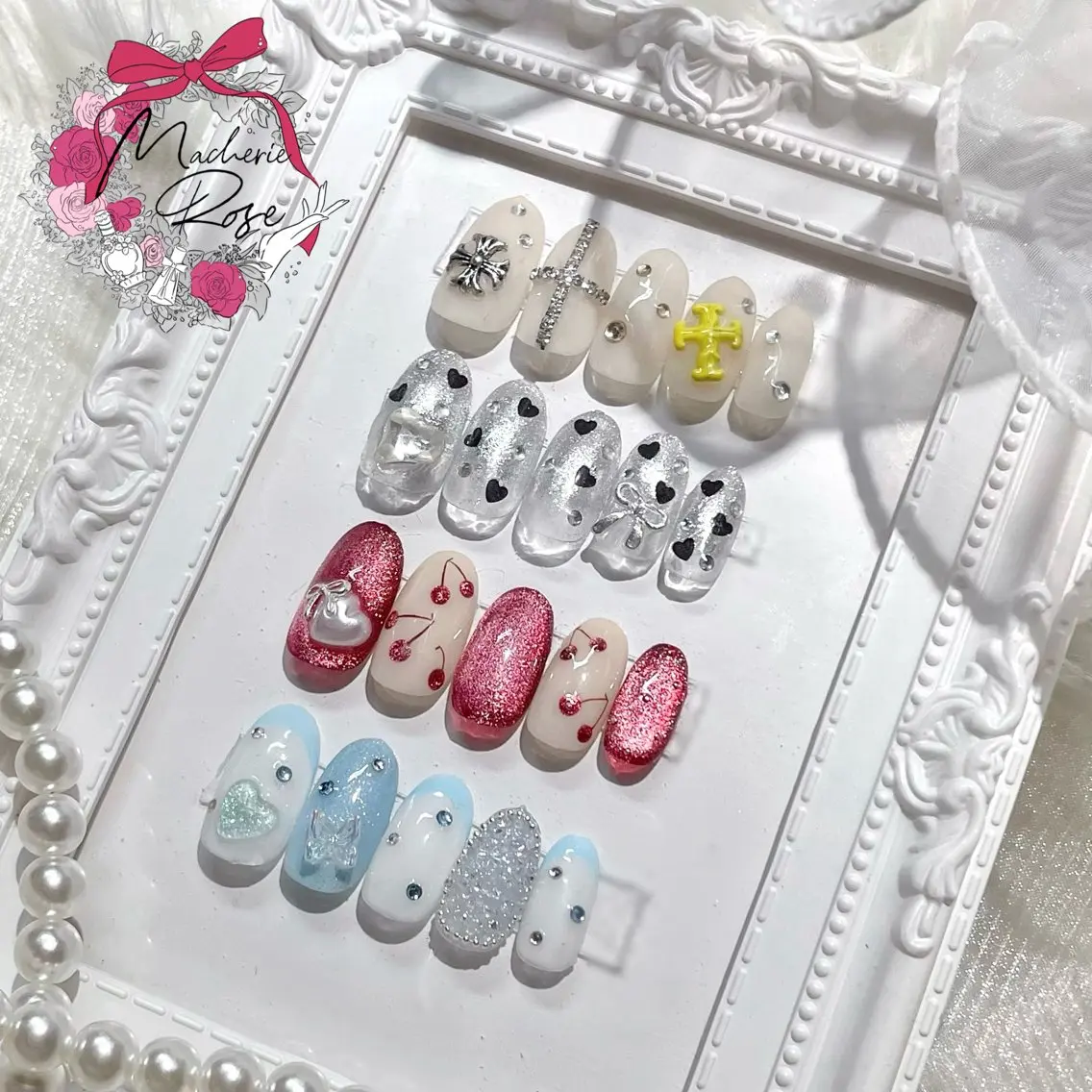 ネイル Macherie Rose Jrのネイルデザイン