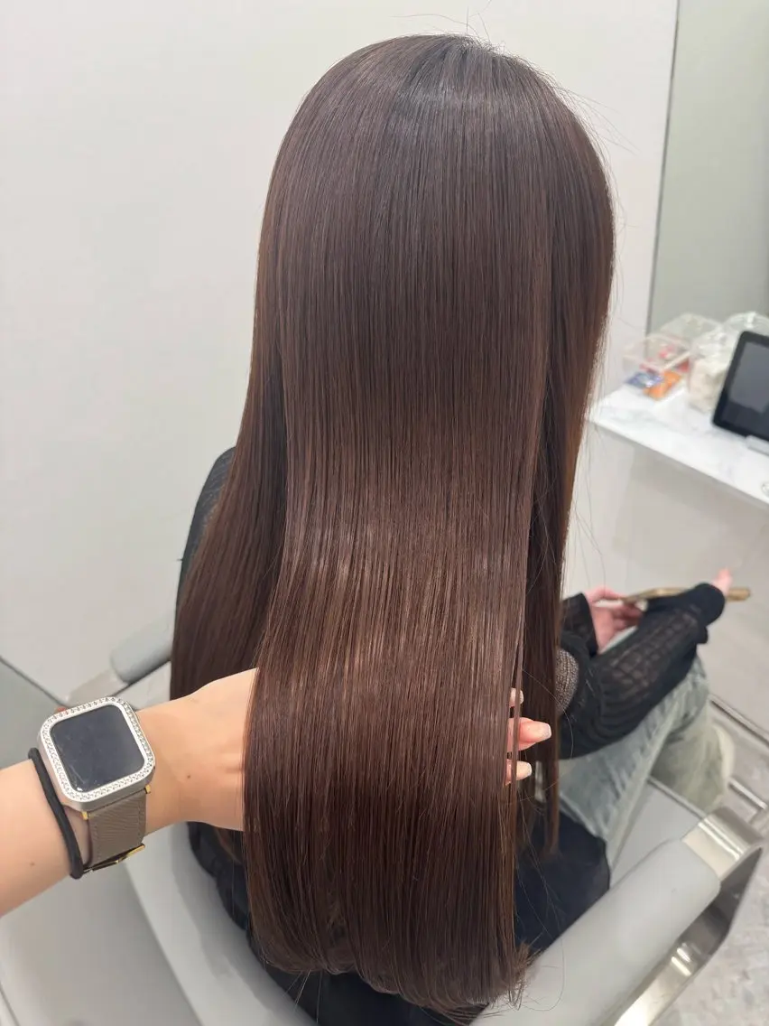 ロング 縮毛矯正 カット 縮毛矯正 トリートメント 透明感カラー/艶髪 Mihiro🪽のヘアスタイル
