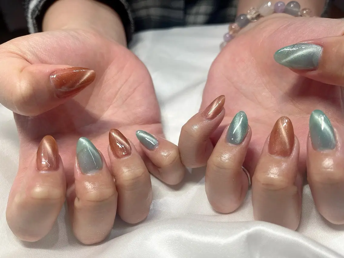 【ハンド】ラメグラorちゅるんマグネット💅オフ込の写真
