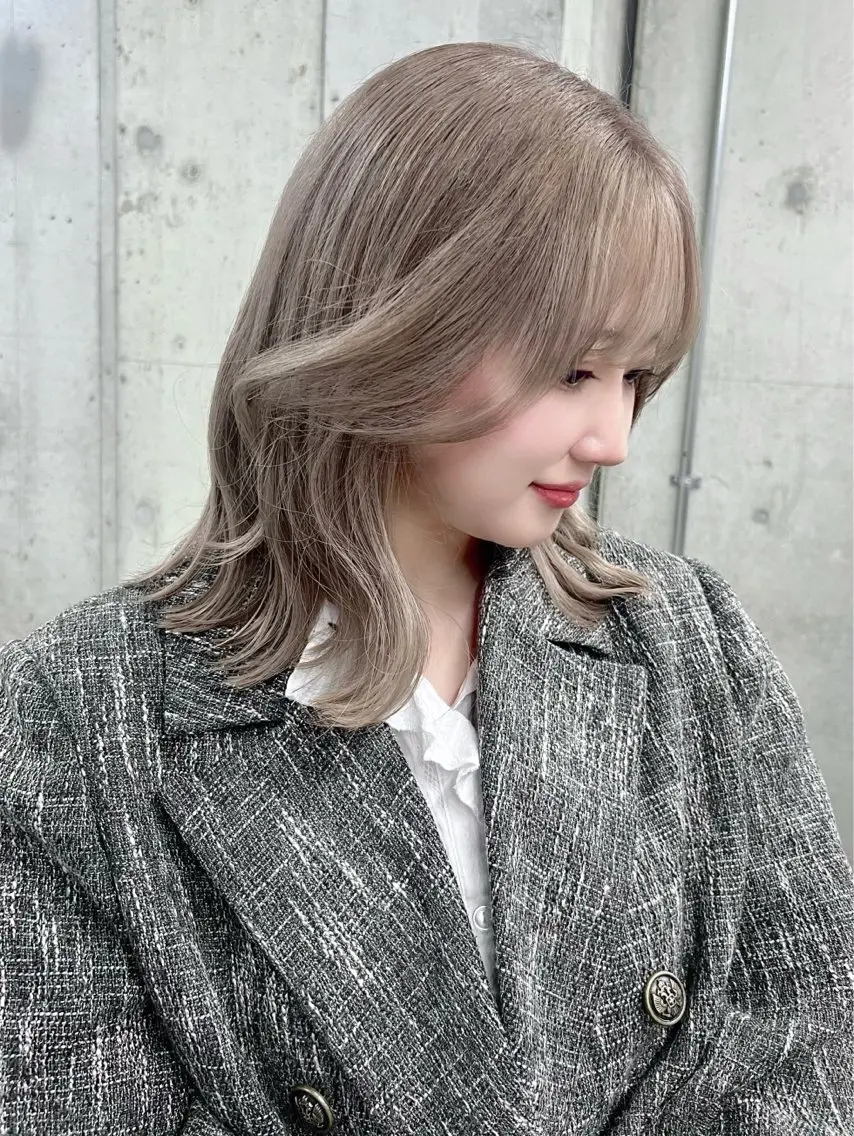 ミディアム ヘアカラー lafit kaede/韓国ヘアのヘアスタイル