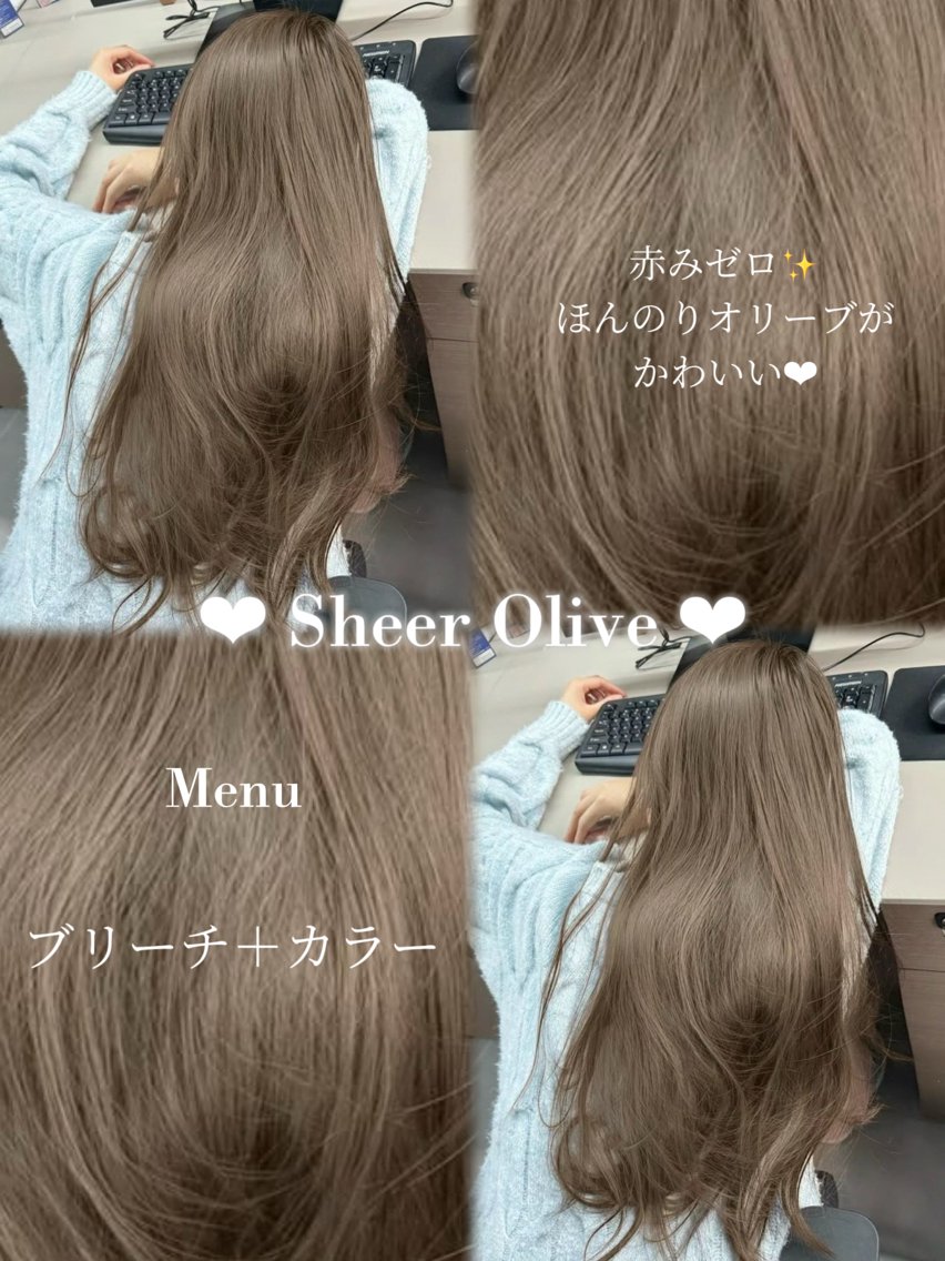 ロング ヘアカラー 🎀miu/ブリーチ /ミルクティー💞のヘアスタイル