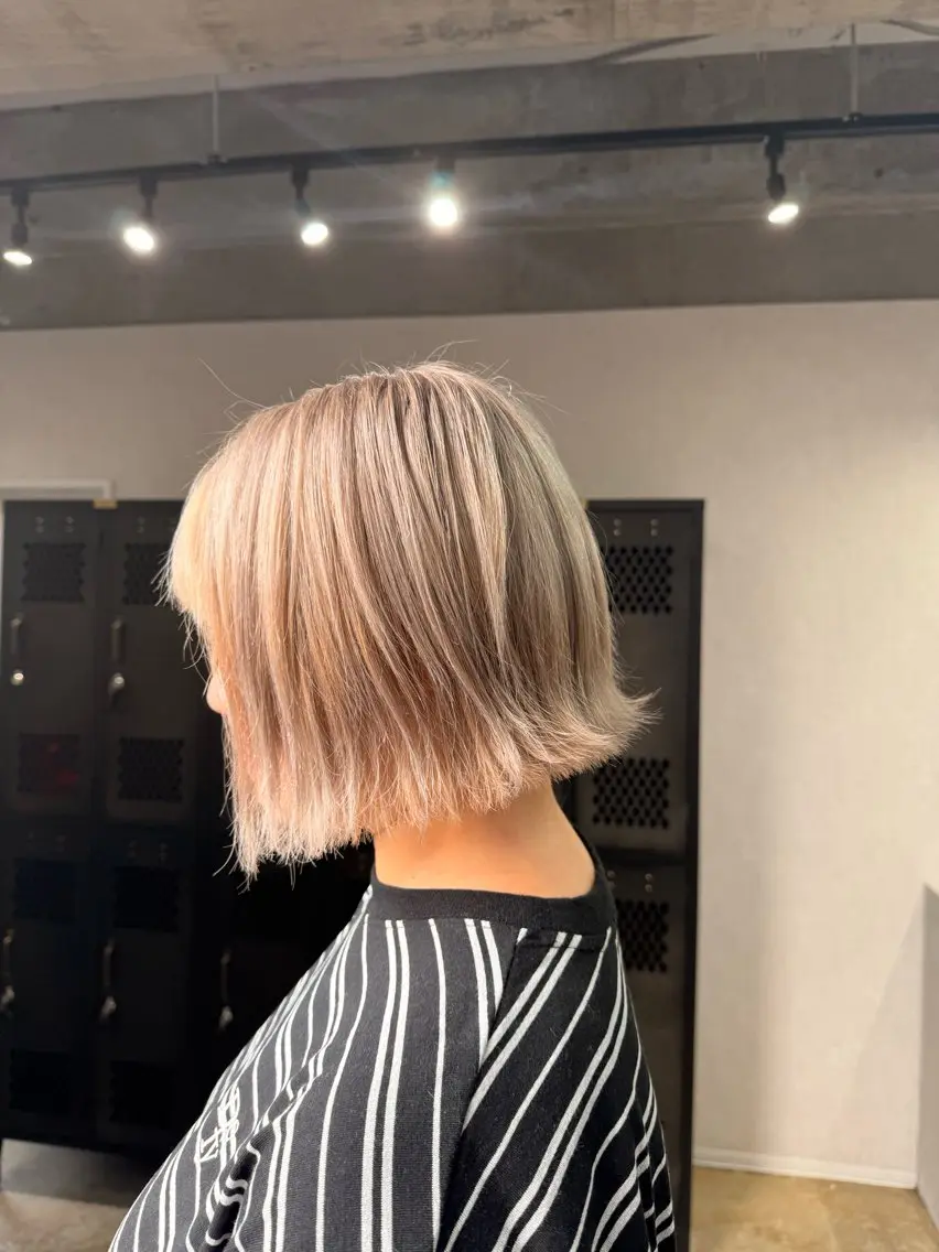 カラー ヘアカラー ルシ🎨/ハイトーン 個性派/グレージュのヘアスタイル