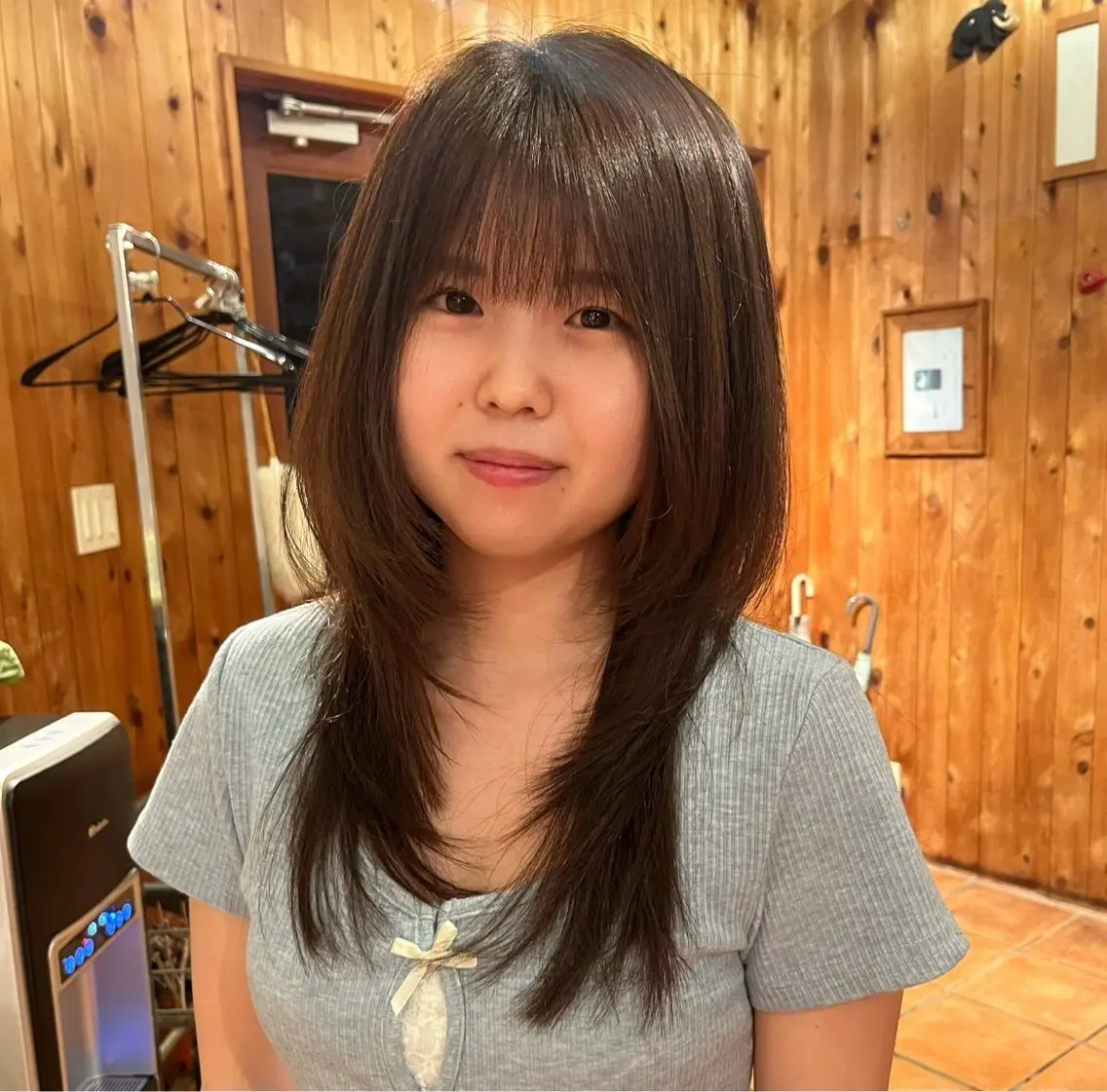ロング レイヤーカット カット 藤田 ゆりなのヘアスタイル