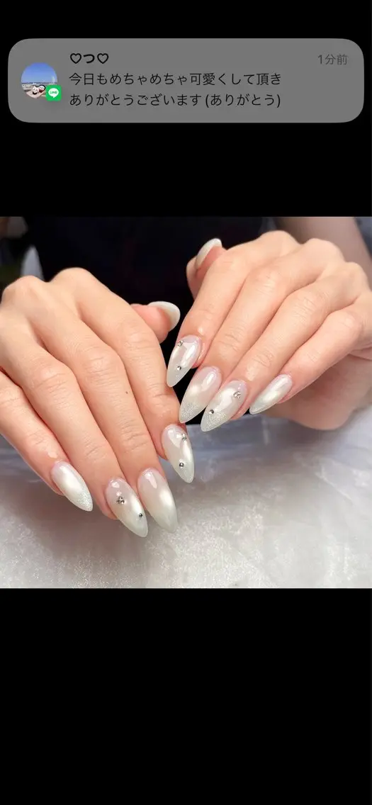 ネイル 長さ出し フラッシュネイル キラキラネイル 韓国ネイル マグネットネイル ハンドネイル MiuMiu Nail 渋谷のネイルデザイン