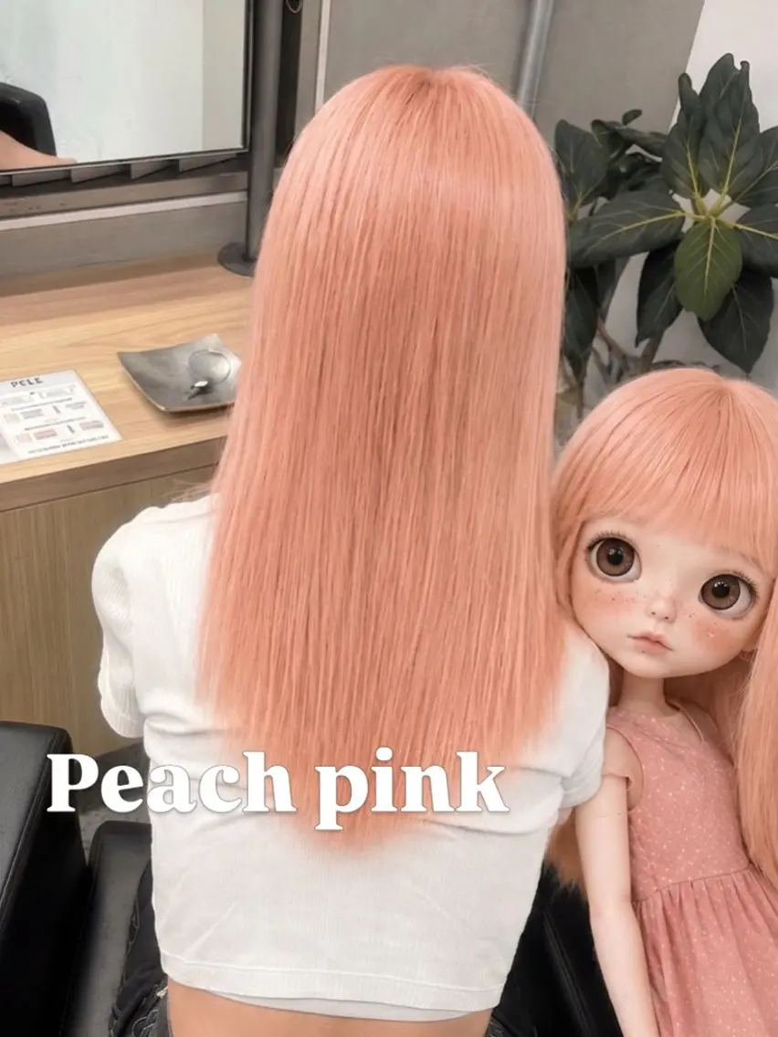 セミロング ミサキ🎀ピンク🩷 ミルクティー🤎のヘアスタイル
