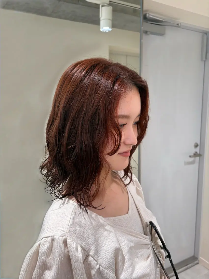 【カラーと一緒に髪もケア🫧】ワンカラー➕Aujua 3STEP Treatment(超音波アイロン付き✨)の写真