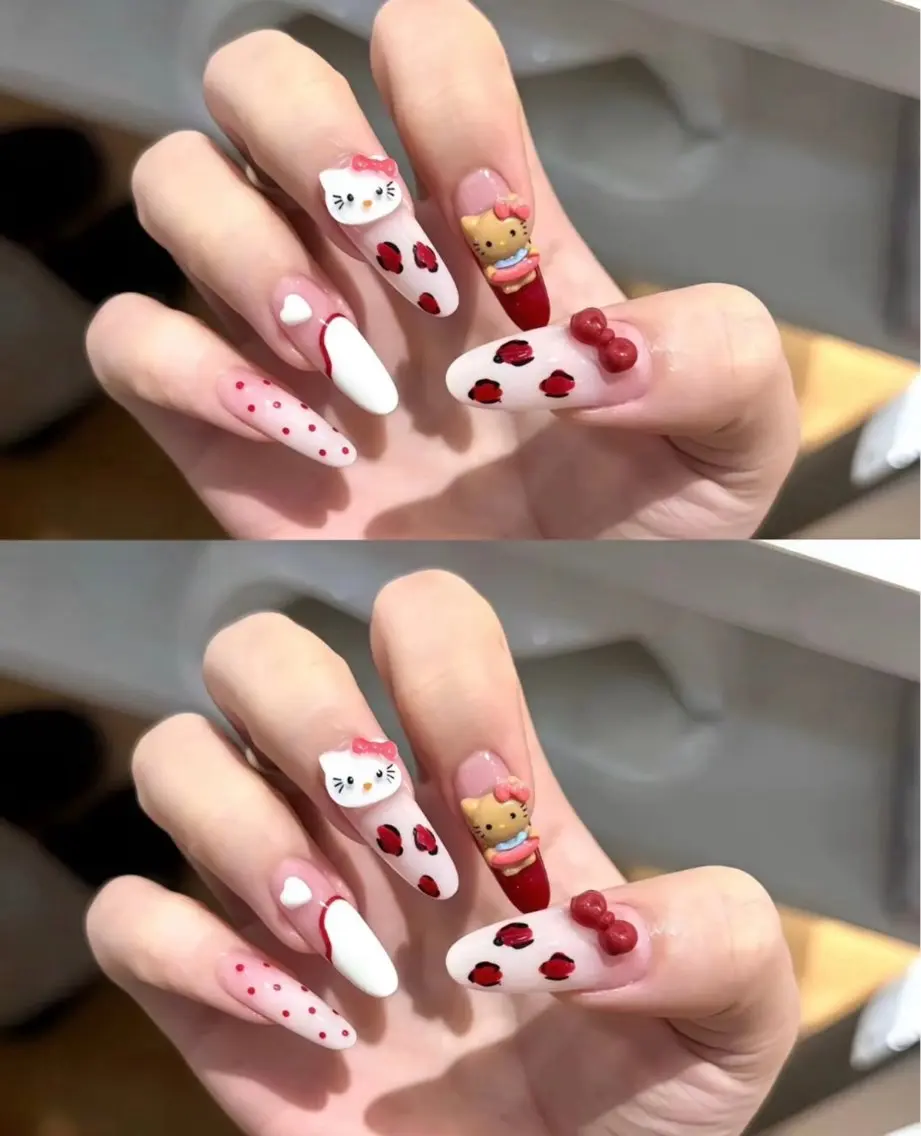 ネイル チークネイル ドット フットネイル フレンチネイル グラデーション ハンドネイル ハンドケア Aria Nail Beautyのネイルデザイン