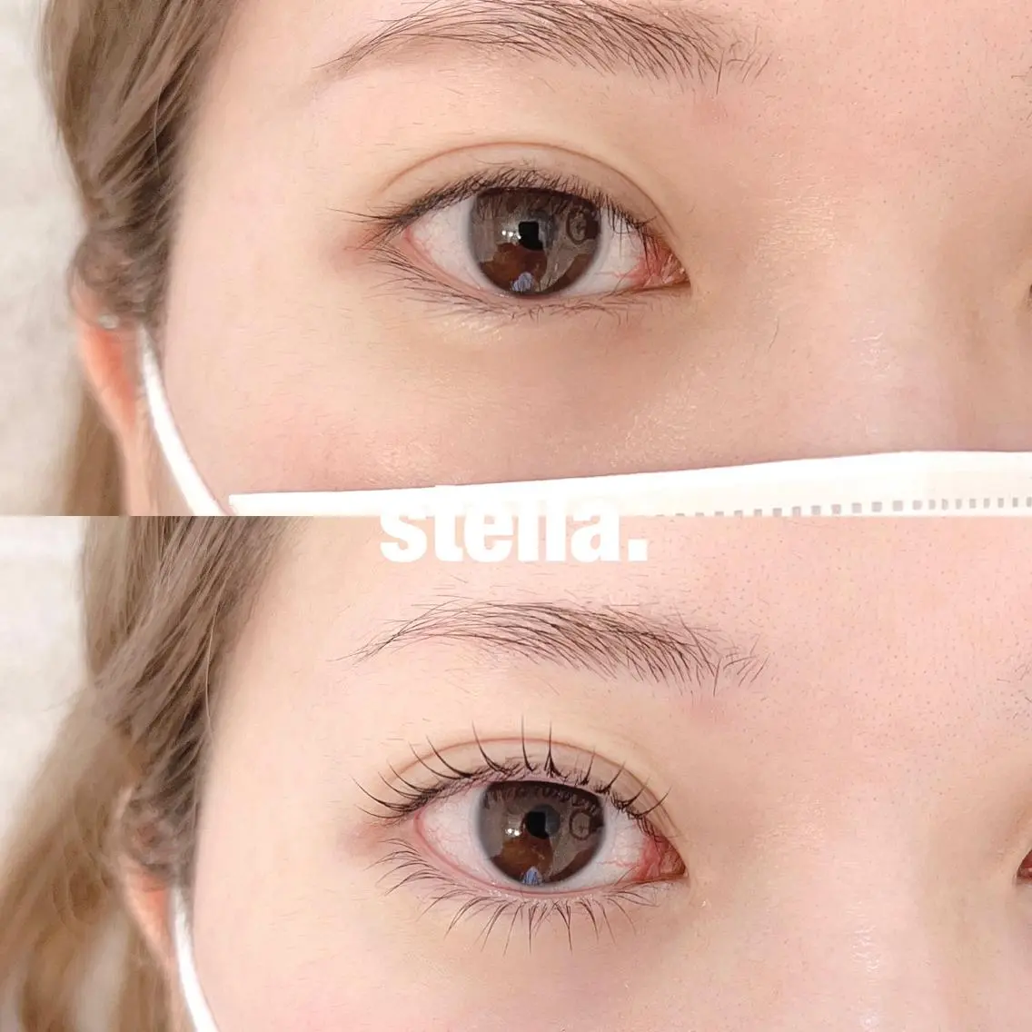 マツエク・マツパ 下まつげエクステ 一重×まつ毛パーマ マツパ Stella eyelashのマツエク・マツパデザイン