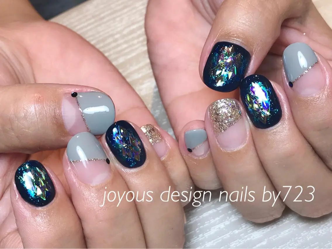 ネイル ストーンネイル ハンドネイル jdn natsumiのネイルデザイン